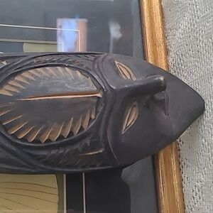 Handcarved Wood Hanging Mask